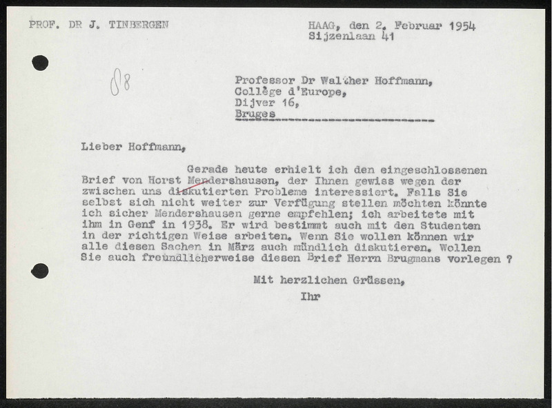 Letter to Walther Hoffmann