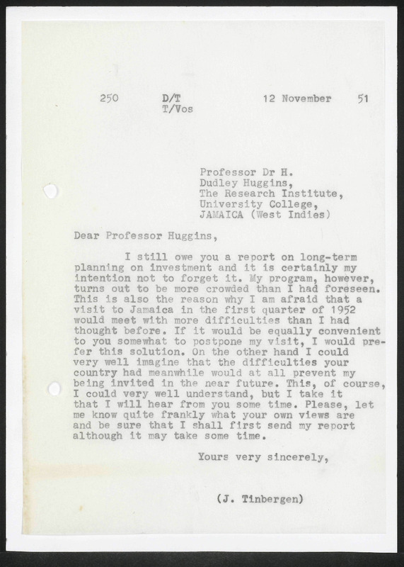 Letter to H. Huggins