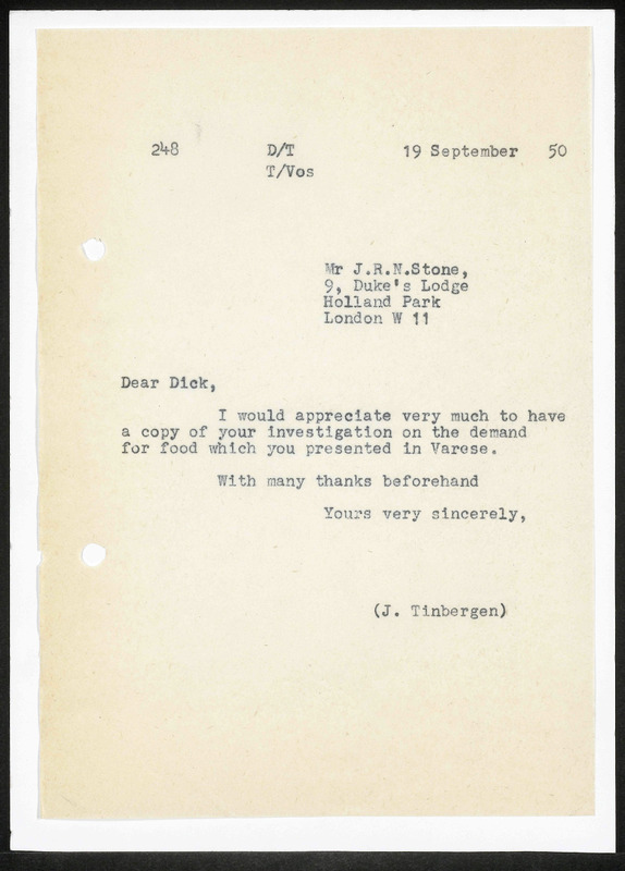Letter to J.R.N. Stone