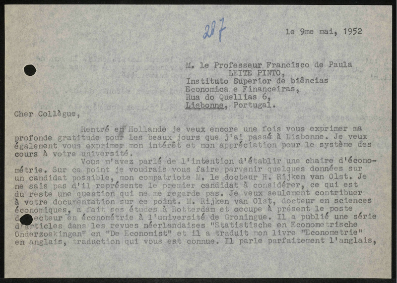 Letter to F. de Paula Leite Pinto