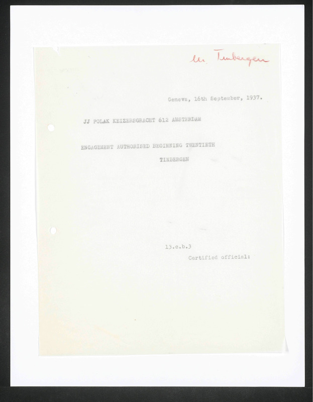 Letter to J.J. Polak