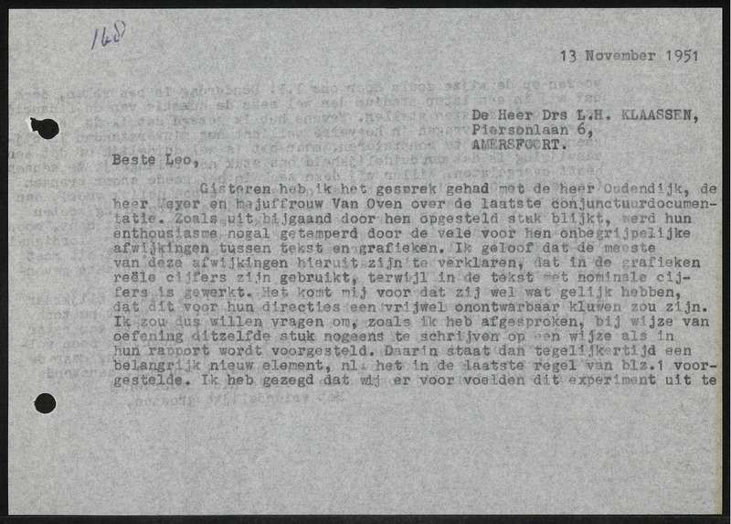 Letter to L.H. Klaassen