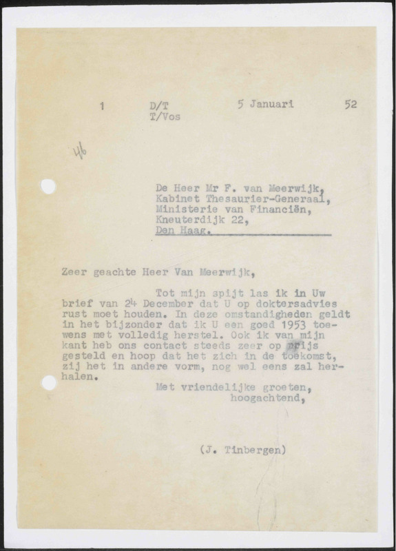 Letter to F. van Meerwijk