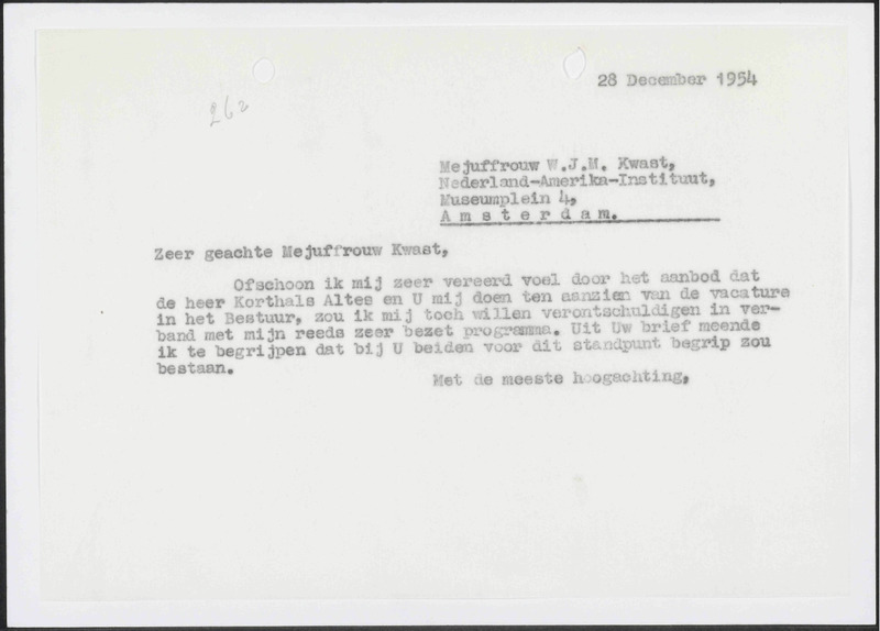 Letter to Kwast