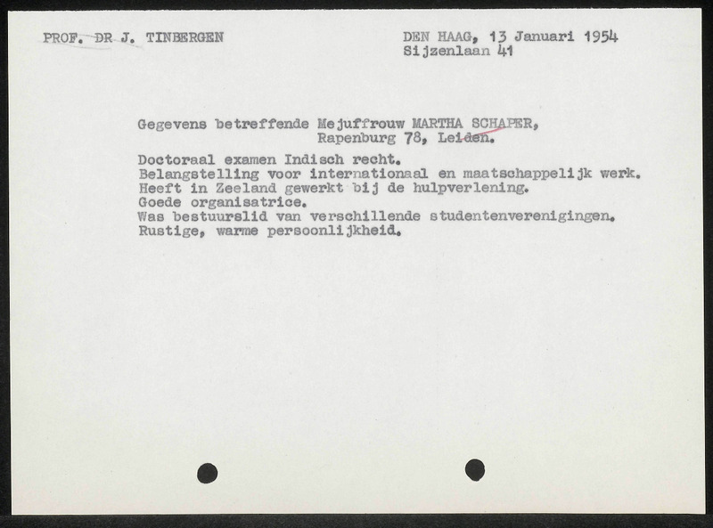Letter to M. Schaper