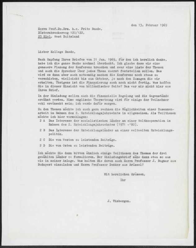 Letter to F. Baade