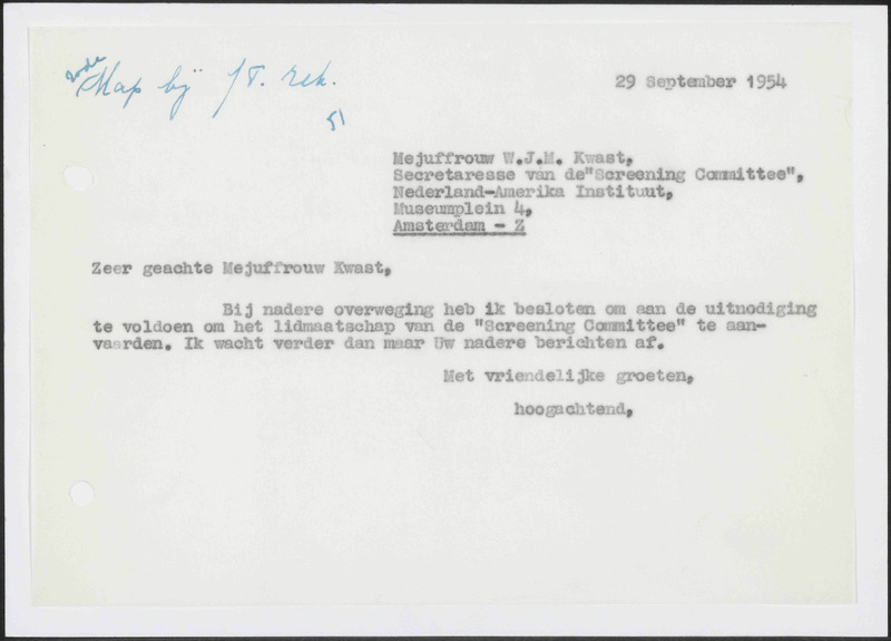 Letter to Kwast