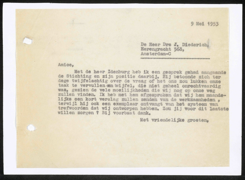 Letter to J. Diederich