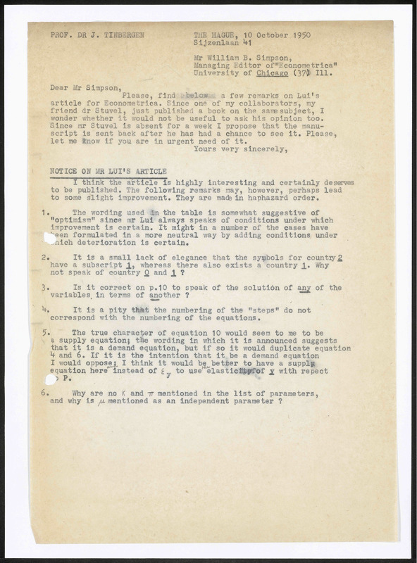 Letter to W.B. Simpson