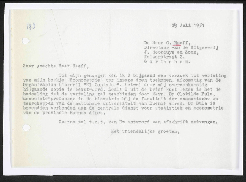 Letter to G. Naeff