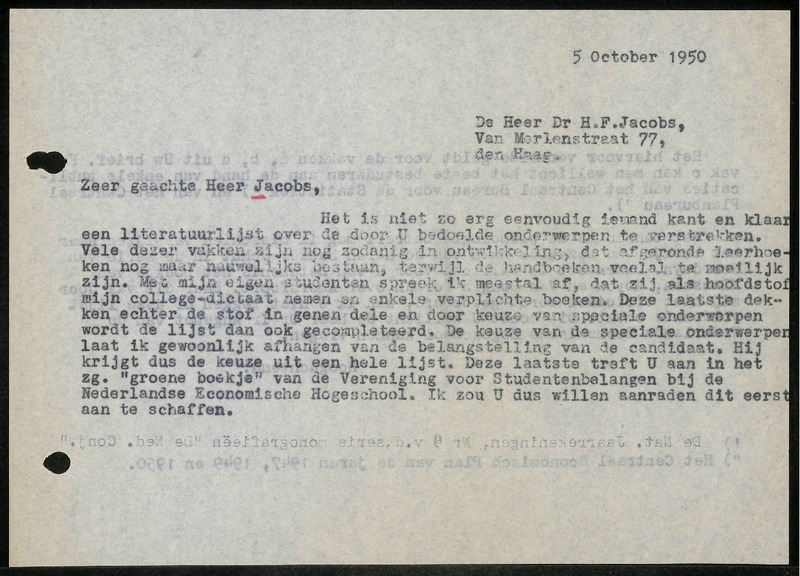 Letter to H.F. Jacobs