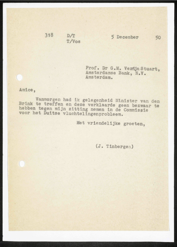 Letter to G.M. Verrijn Stuart