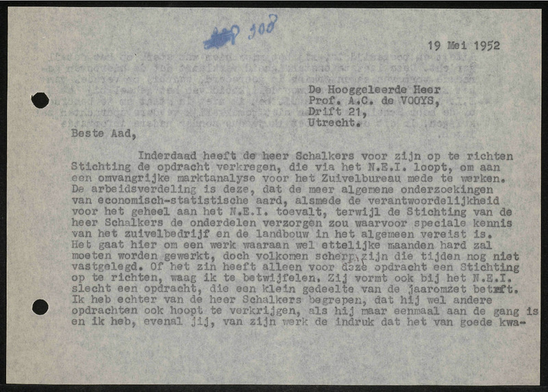 Letter to A.C. de Vooys