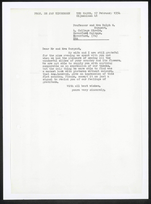 Letter to R.M. Sargent