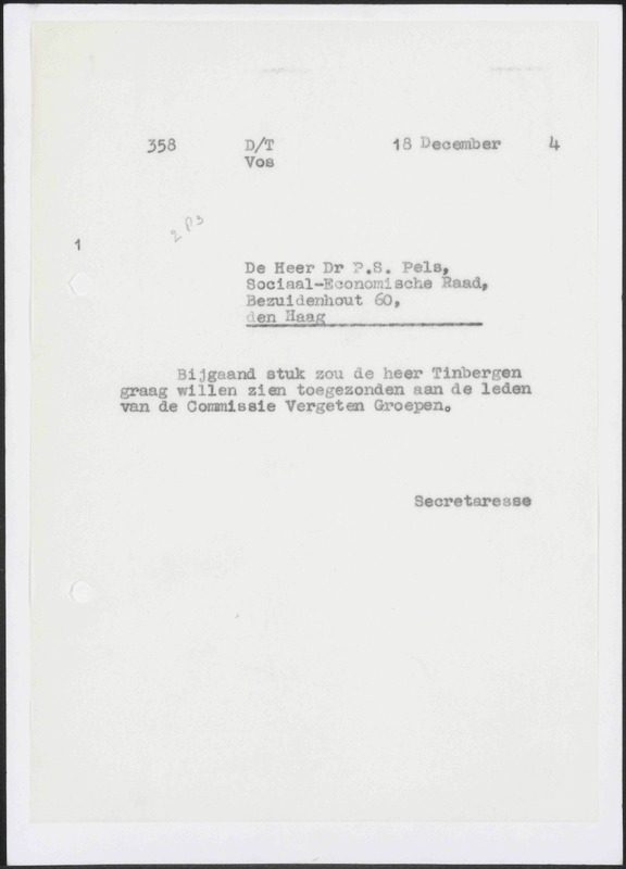 Letter to P.S. Pels