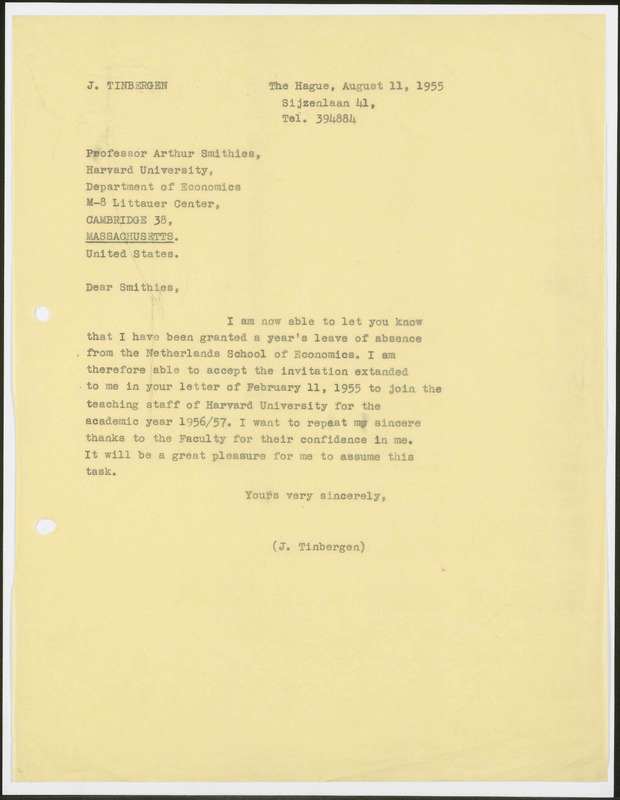 Letter to A. Smithies