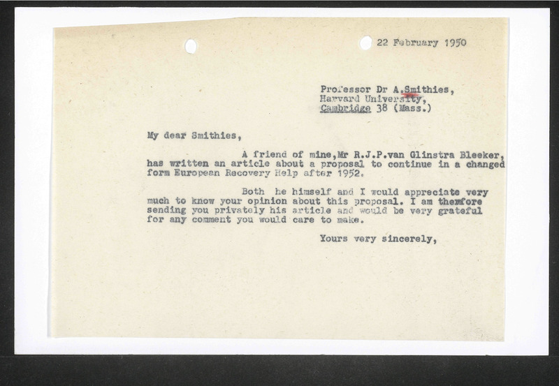 Letter to A. Smithies