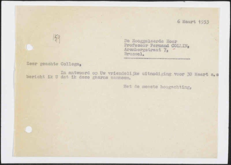 Letter to Fernand Collin