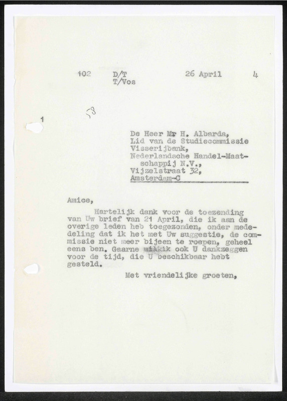 Letter to H. Albarda