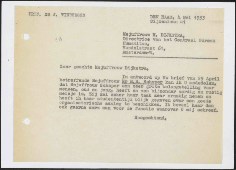 Letter to M. Dijkstra