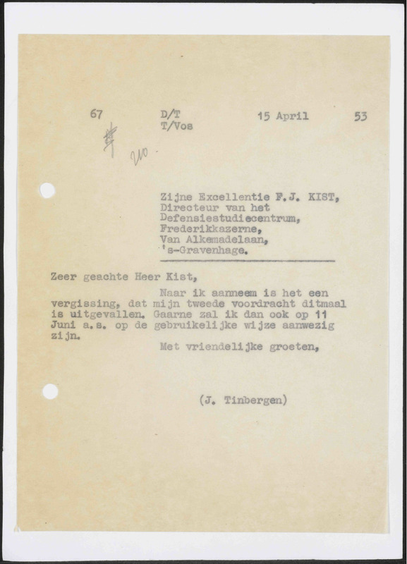 Letter to F.J. Kist