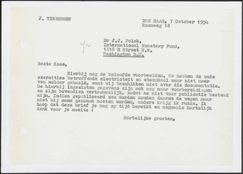Letter to J.J. Polak