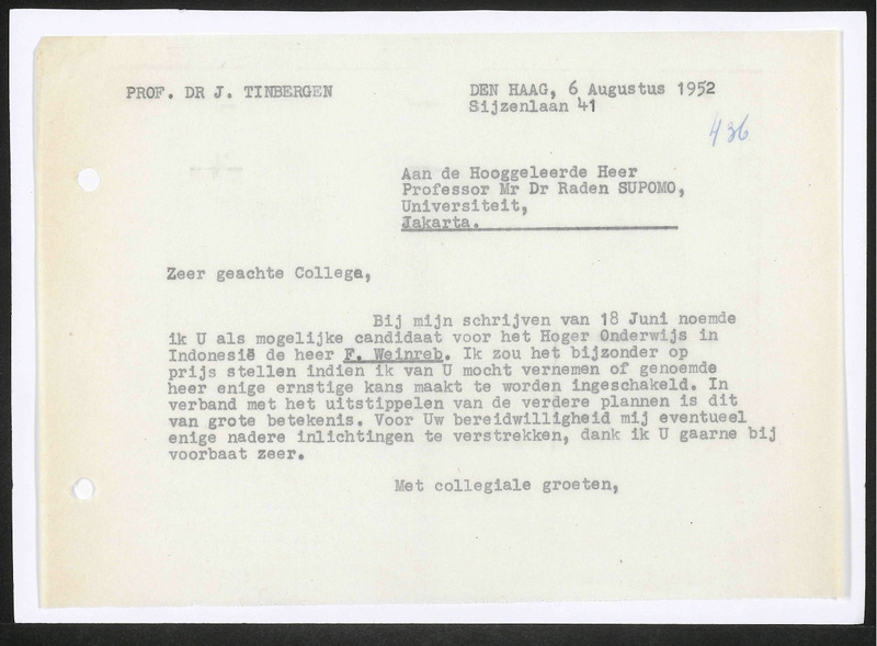 Letter to Supomo