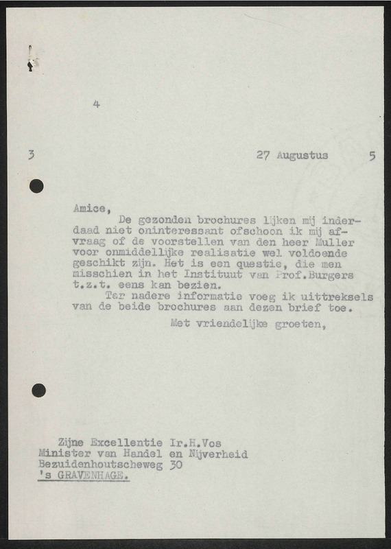 Letter to H. Vos