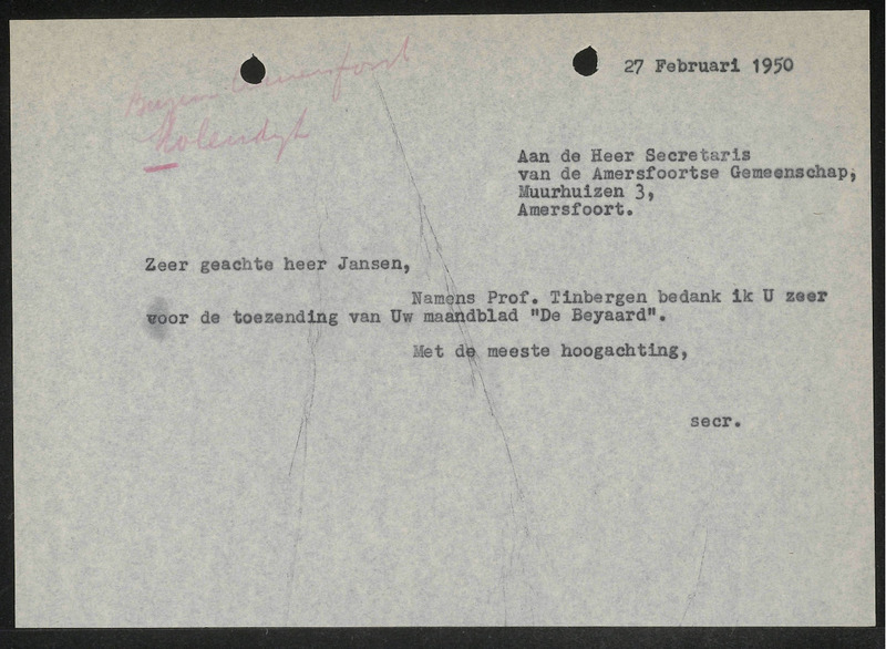Letter to Jansen