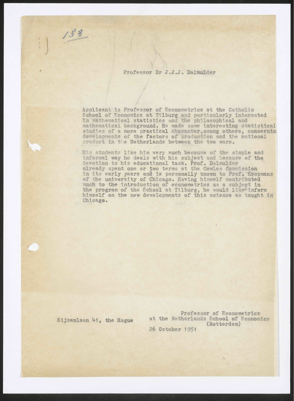 Letter to J.J.J. Dalmulder