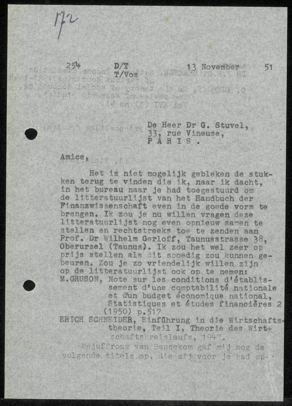 Letter to G. Stuvel