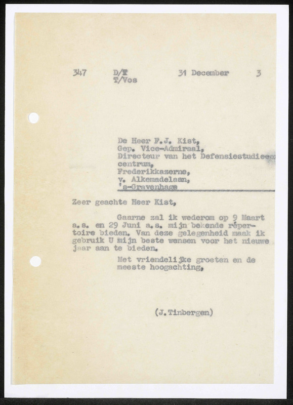 Letter to F.J. Kist
