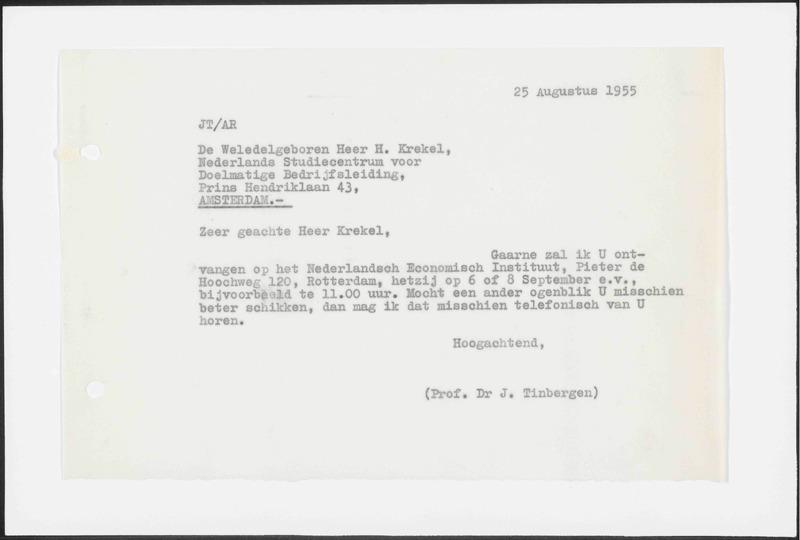 Letter to H. Krekel