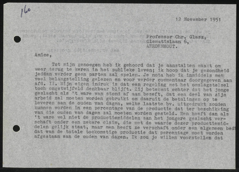 Letter to Ch. Glasz
