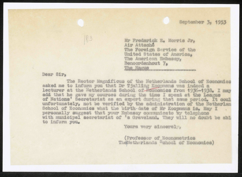 Letter to F.E. Morris Jr.