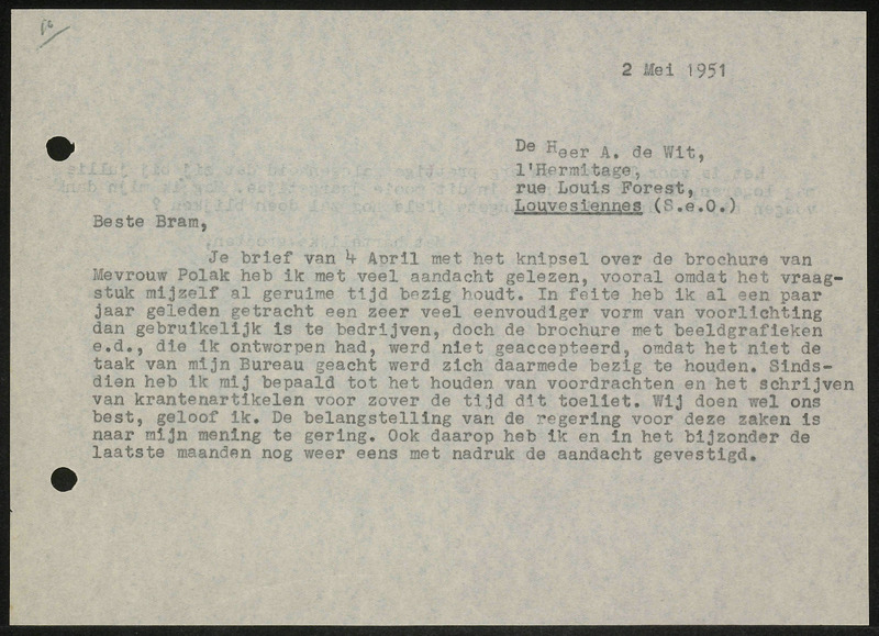 Letter to A. de Wit