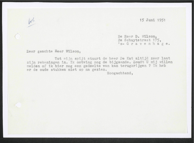 Letter to D. Wilson