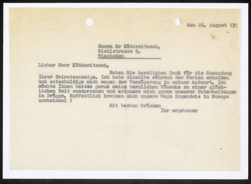 Letter to Ködderitzsch
