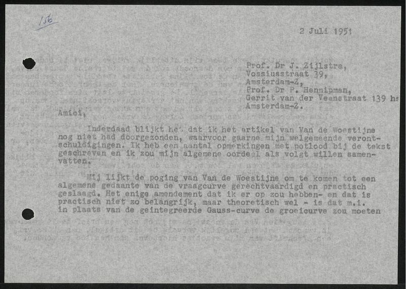 Letter to J. Zijlstra