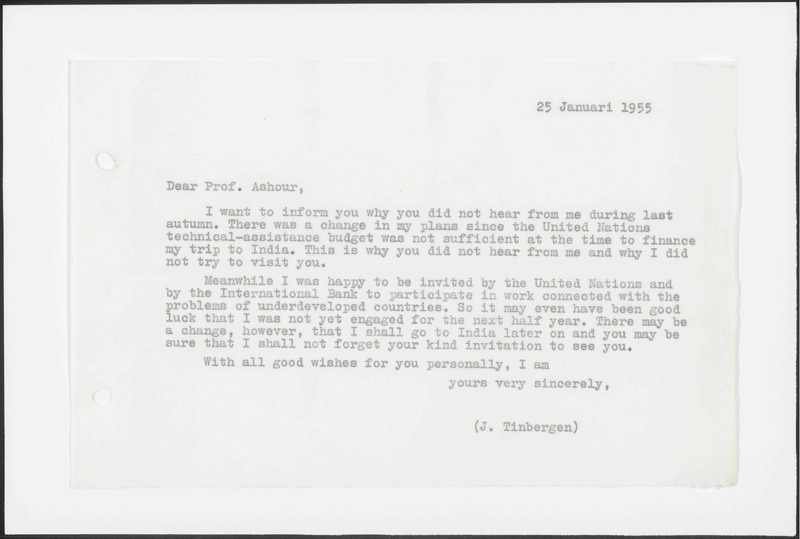 Letter to Ashour