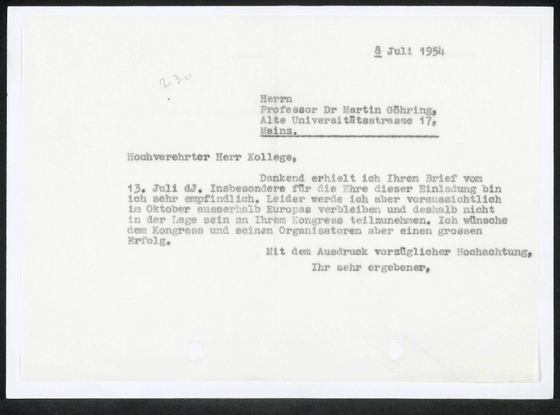 Letter to M. Göhring