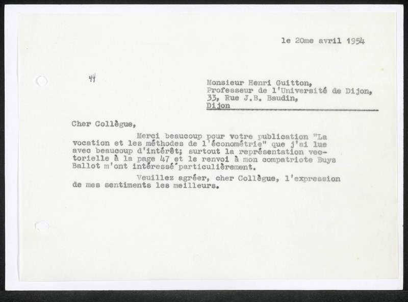 Letter to Henri Guitton