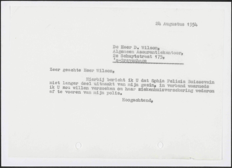 Letter to D. Wilson
