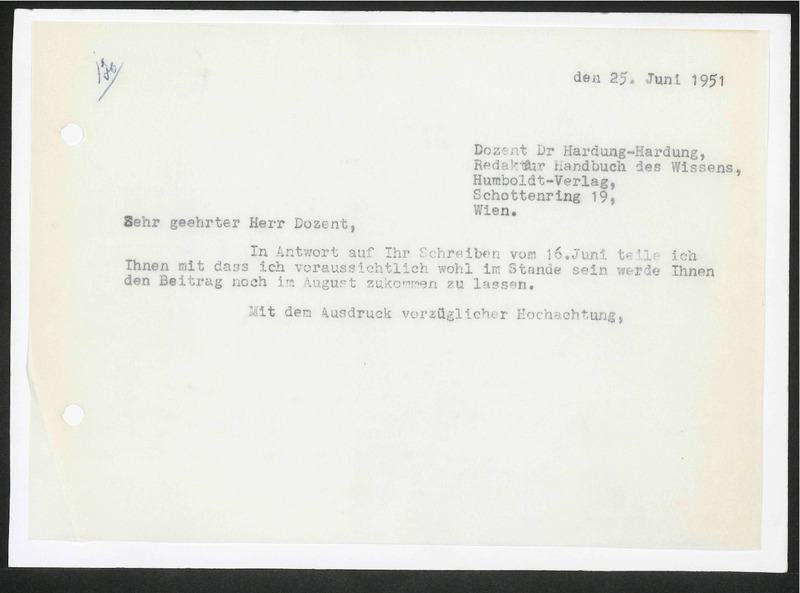 Letter to Hardung-Hardung