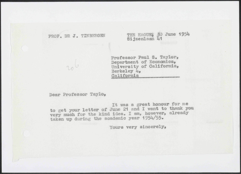 Letter to P.S. Taylor