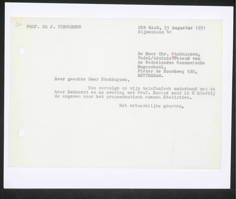 Letter to Ch. Stokhuyzen