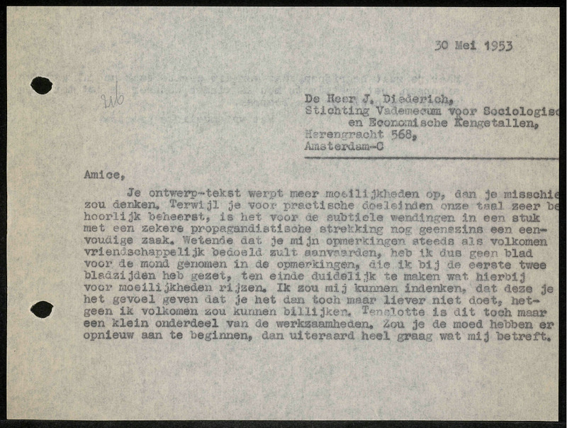 Letter to J. Diederich