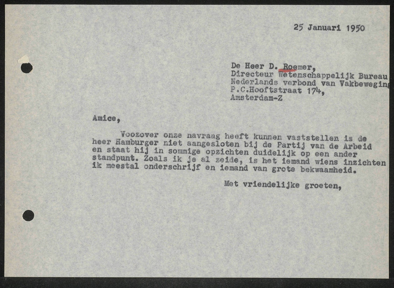 Letter to D. Roemer