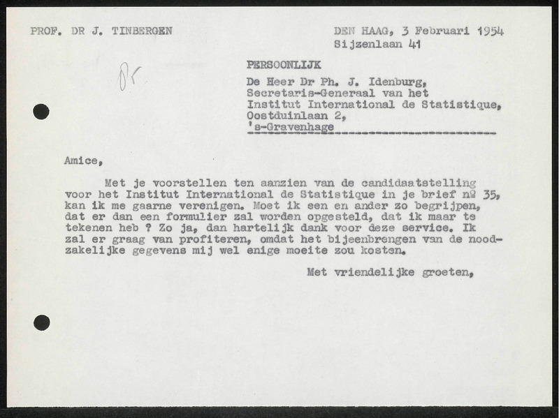 Letter to Ph.J. Idenburg