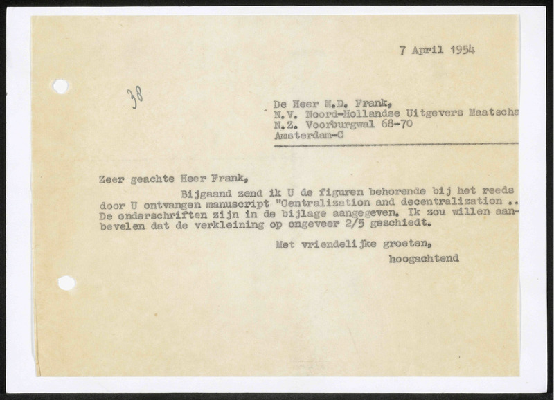 Letter to M.D. Frank